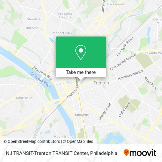 NJ TRANSIT-Trenton TRANSIT Center map