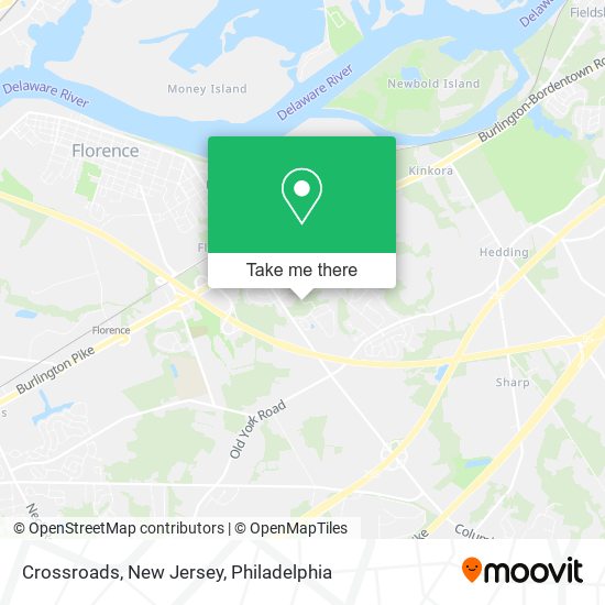 Mapa de Crossroads, New Jersey
