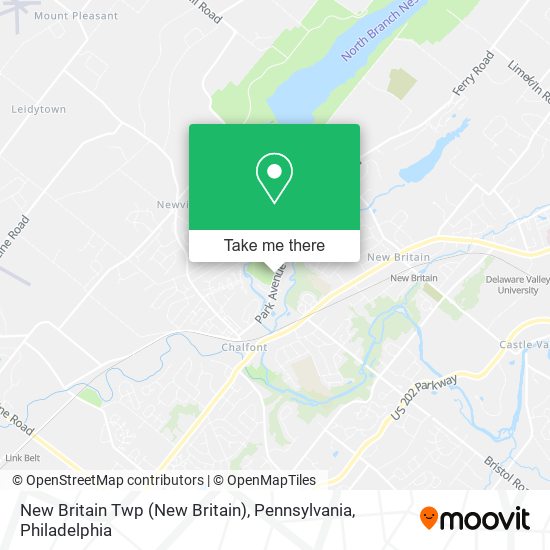 Mapa de New Britain Twp (New Britain), Pennsylvania