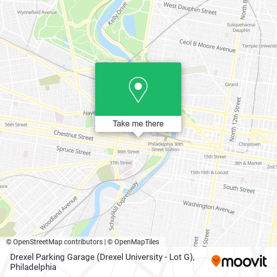 Mapa de Drexel Parking Garage (Drexel University - Lot G)