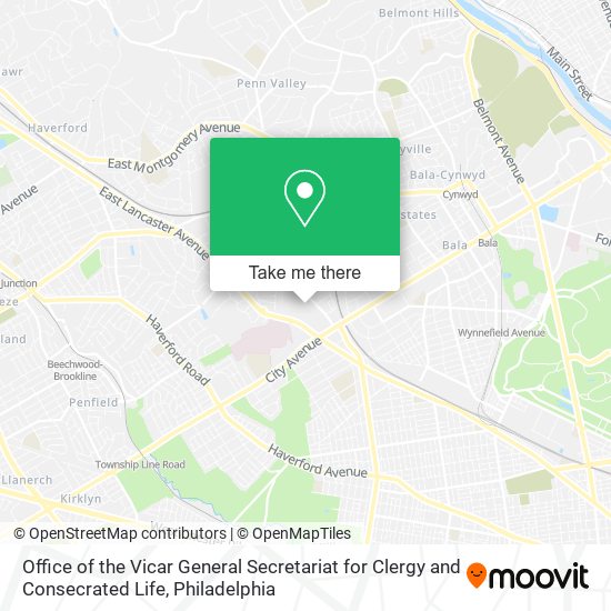 Mapa de Office of the Vicar General Secretariat for Clergy and Consecrated Life