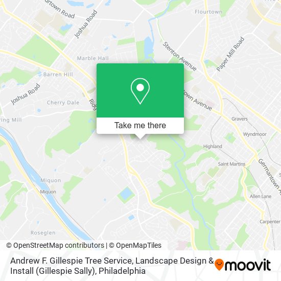Andrew F. Gillespie Tree Service, Landscape Design & Install (Gillespie Sally) map