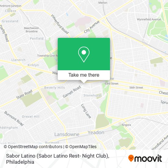 Mapa de Sabor Latino (Sabor Latino Rest- Night Club)