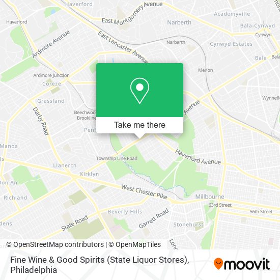 Fine Wine & Good Spirits (State Liquor Stores) map