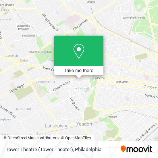 Mapa de Tower Theatre (Tower Theater)