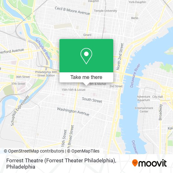 Mapa de Forrest Theatre (Forrest Theater Philadelphia)