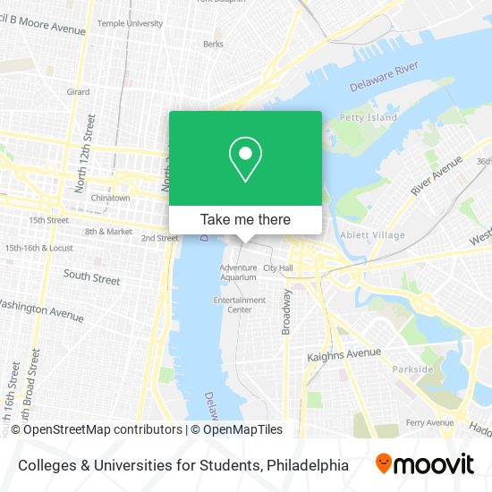 Colleges & Universities for Students map