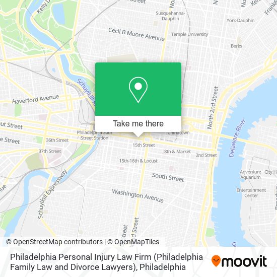 Philadelphia Personal Injury Law Firm (Philadelphia Family Law and Divorce Lawyers) map