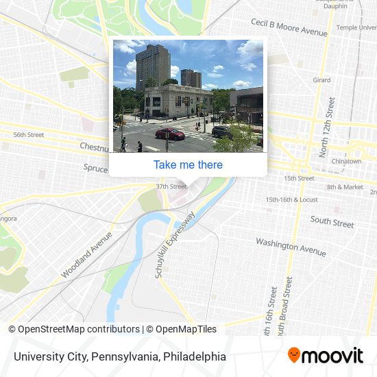 University City, Pennsylvania map