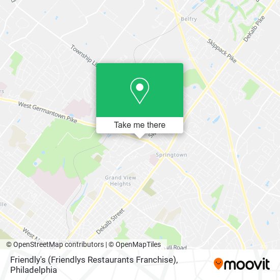 Mapa de Friendly's (Friendlys Restaurants Franchise)