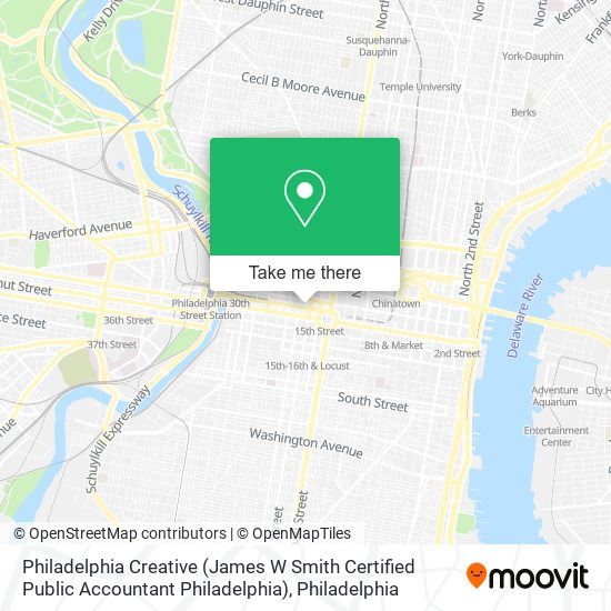 Philadelphia Creative (James W Smith Certified Public Accountant Philadelphia) map