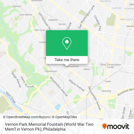 Mapa de Vernon Park Memorial Fountain (World War Two Mem’l in Vernon Pk)