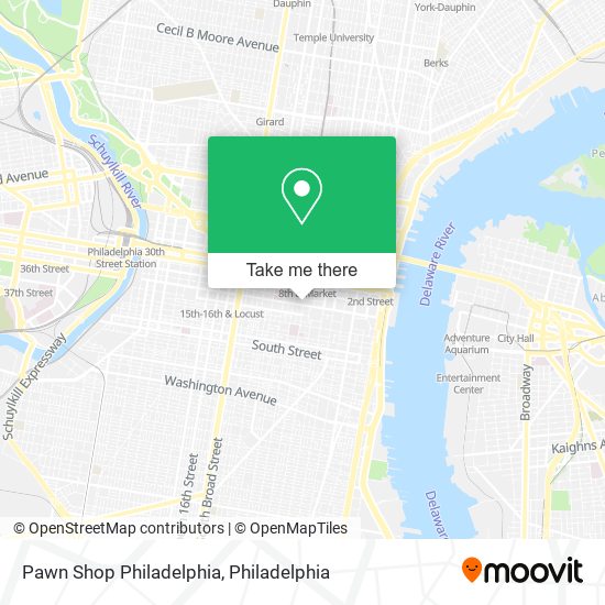 Mapa de Pawn Shop Philadelphia