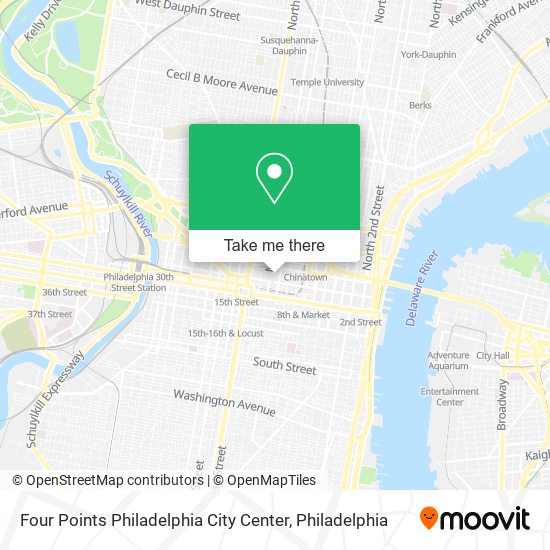 Mapa de Four Points Philadelphia City Center