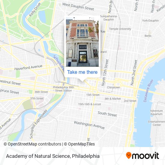 Mapa de Academy of Natural Science