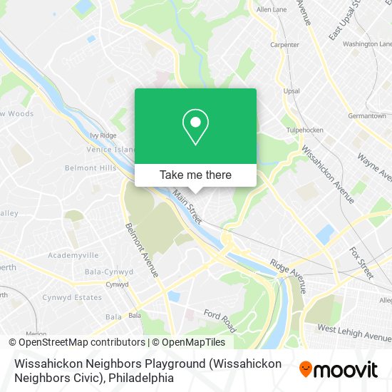 Wissahickon Neighbors Playground (Wissahickon Neighbors Civic) map