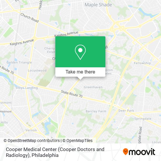 Mapa de Cooper Medical Center (Cooper Doctors and Radiology)