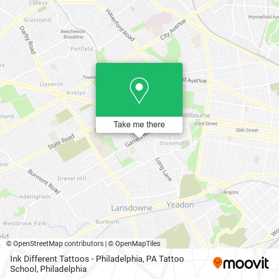 Mapa de Ink Different Tattoos - Philadelphia, PA Tattoo School