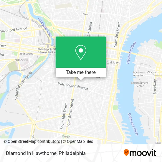 Diamond in Hawthorne map