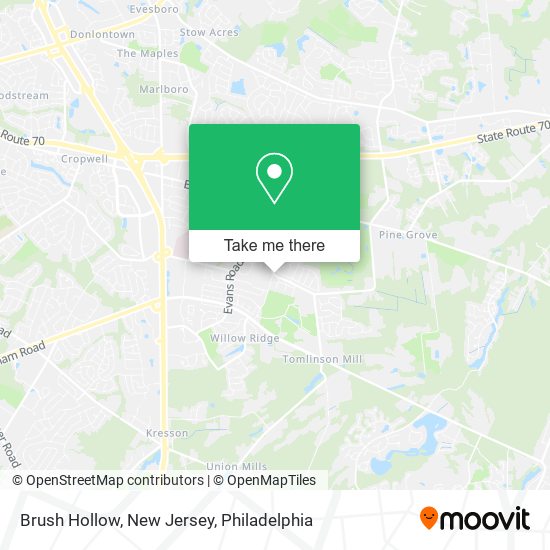 Brush Hollow, New Jersey map