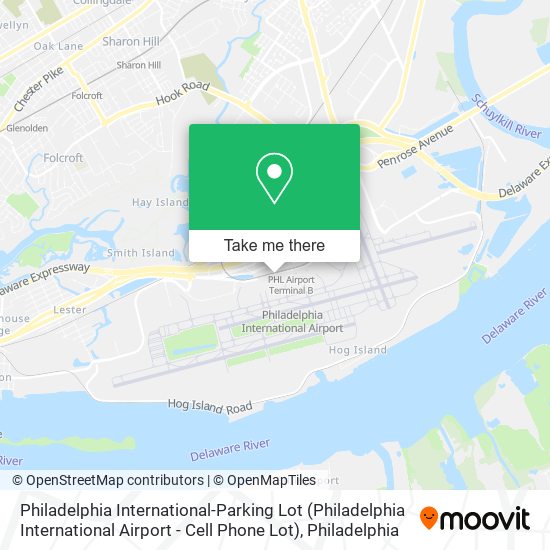 Philadelphia International-Parking Lot (Philadelphia International Airport - Cell Phone Lot) map