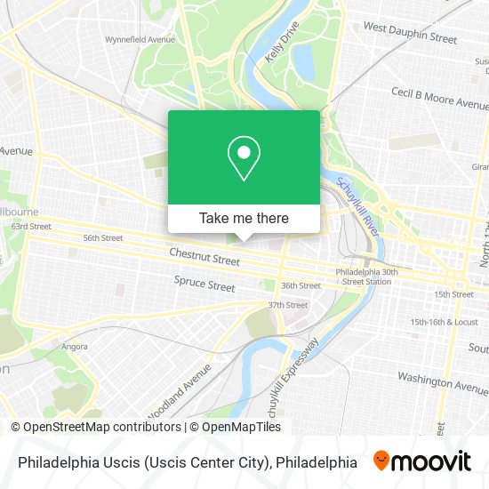 Mapa de Philadelphia Uscis (Uscis Center City)