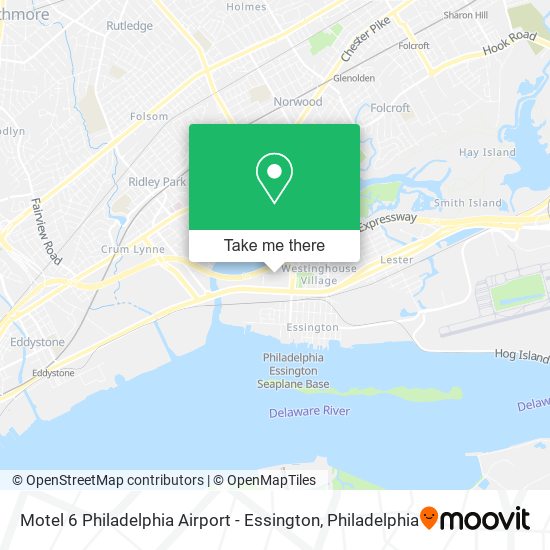 Mapa de Motel 6 Philadelphia Airport - Essington