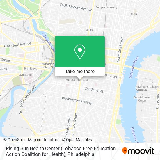 Rising Sun Health Center (Tobacco Free Education Action Coalition for Health) map
