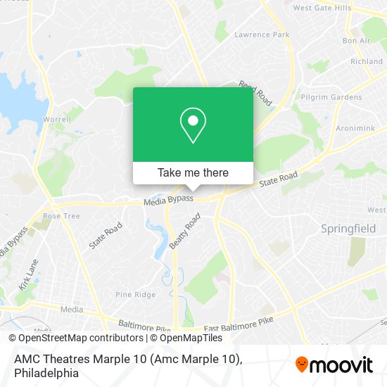 Mapa de AMC Theatres Marple 10 (Amc Marple 10)