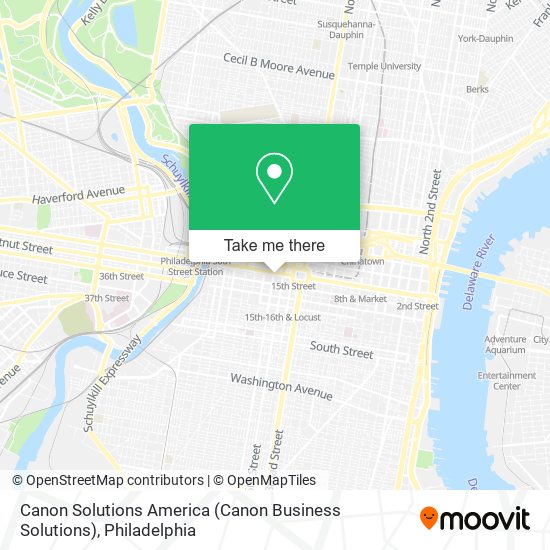 Mapa de Canon Solutions America (Canon Business Solutions)