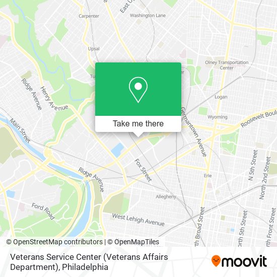 Mapa de Veterans Service Center (Veterans Affairs Department)