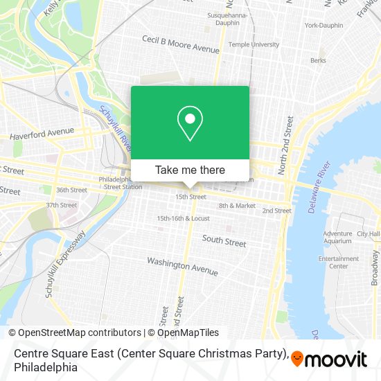 Centre Square East (Center Square Christmas Party) map