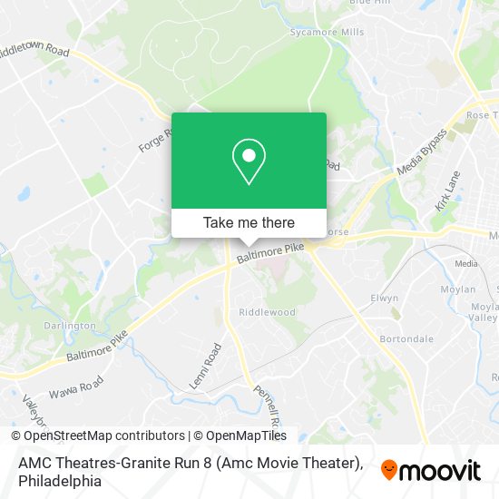 AMC Theatres-Granite Run 8 (Amc Movie Theater) map