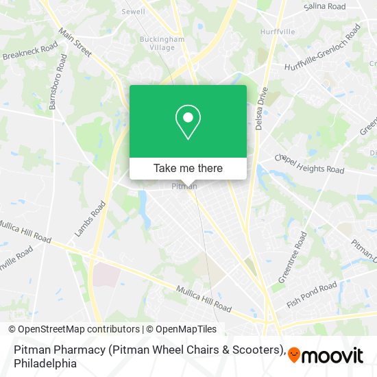 Mapa de Pitman Pharmacy (Pitman Wheel Chairs & Scooters)