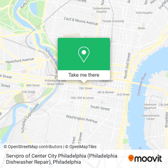 Mapa de Servpro of Center City Philadelphia (Philadelphia Dishwasher Repair)