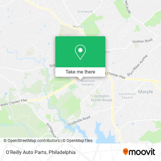 O'Reilly Auto Parts map