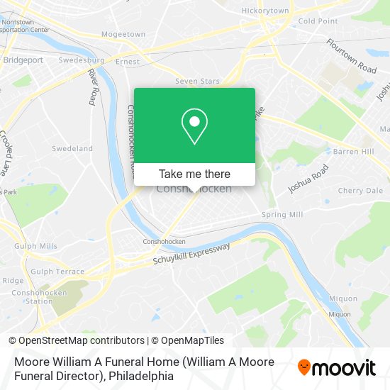 Moore William A Funeral Home map