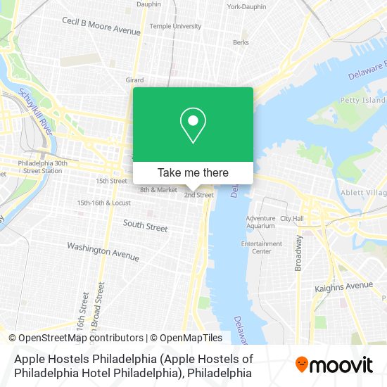 Apple Hostels Philadelphia (Apple Hostels of Philadelphia Hotel Philadelphia) map