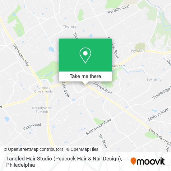 Mapa de Tangled Hair Studio (Peacock Hair & Nail Design)