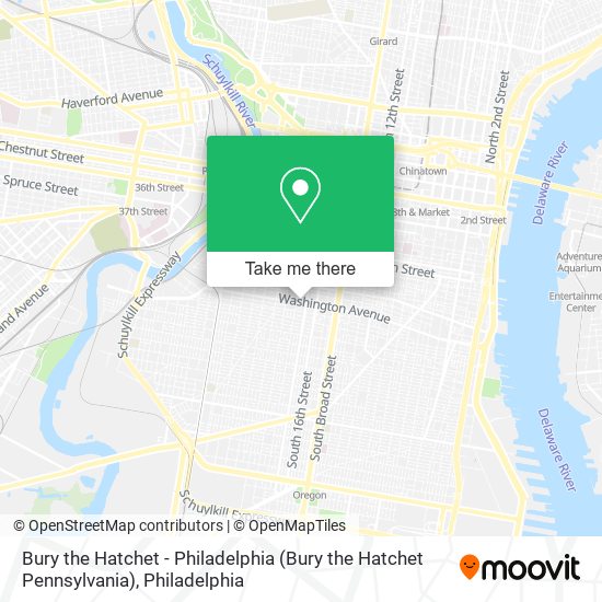 Bury the Hatchet - Philadelphia map