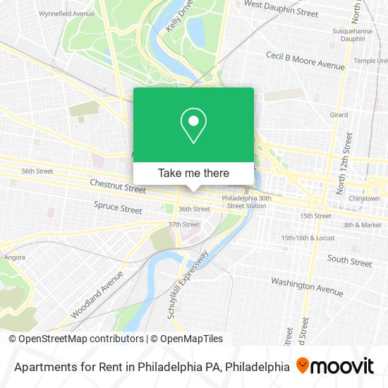 Mapa de Apartments for Rent in Philadelphia PA