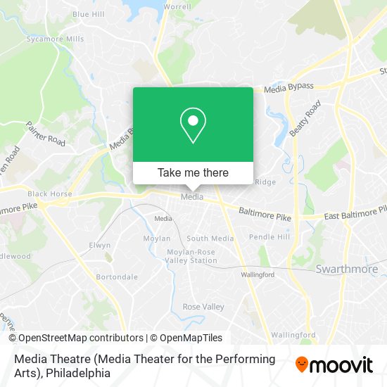 Media Theatre (Media Theater for the Performing Arts) map