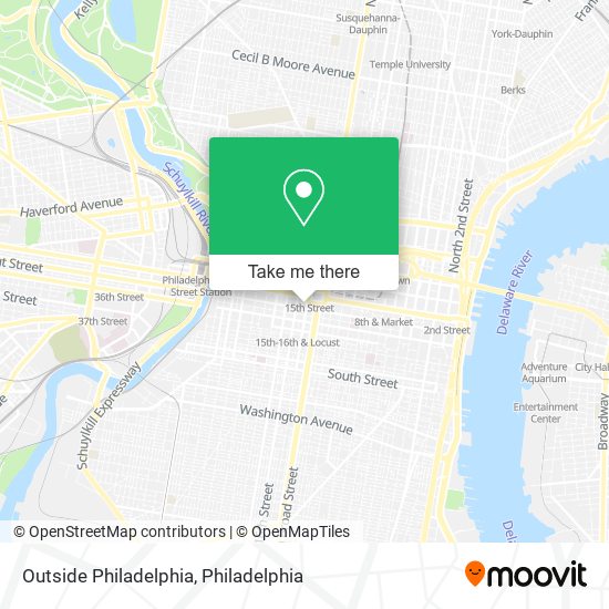 Outside Philadelphia map
