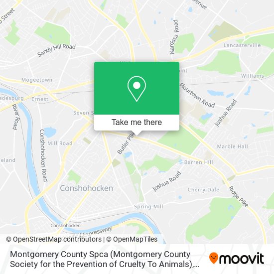 Montgomery County Spca (Montgomery County Society for the Prevention of Cruelty To Animals) map