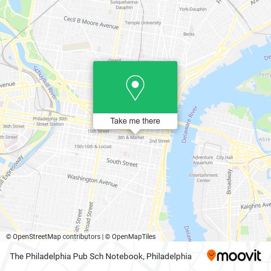 Mapa de The Philadelphia Pub Sch Notebook