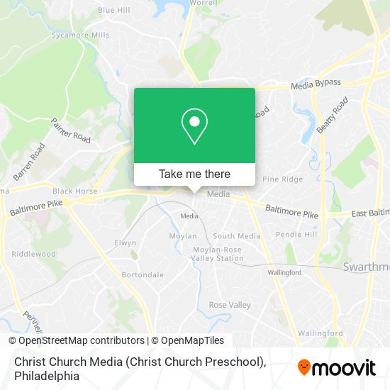 Christ Church Media (Christ Church Preschool) map