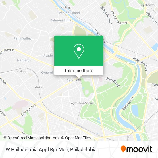 W Philadelphia Appl Rpr Men map