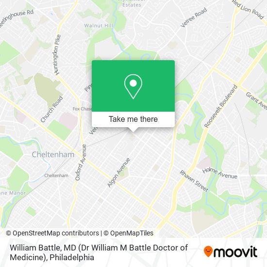 Mapa de William Battle, MD (Dr William M Battle Doctor of Medicine)