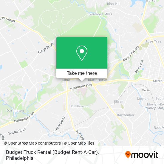 Mapa de Budget Truck Rental (Budget Rent-A-Car)