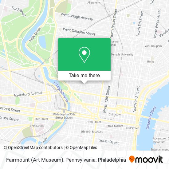 Mapa de Fairmount (Art Museum), Pennsylvania
